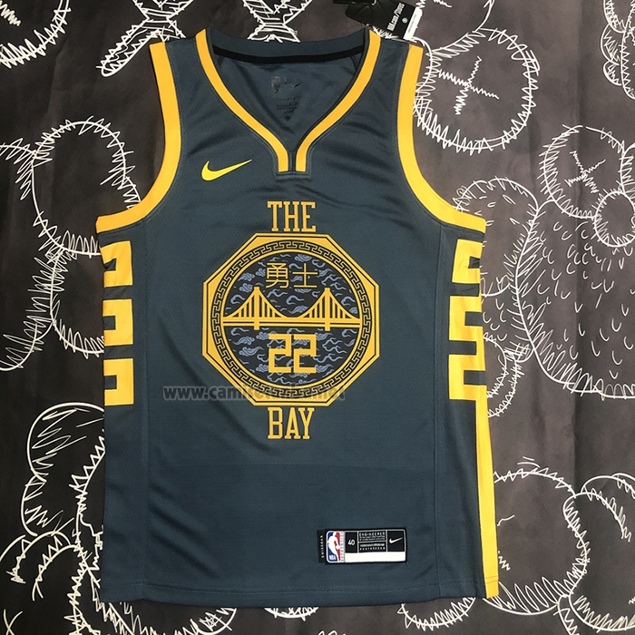 Camiseta Golden State Warriors Andrew Wiggins #22 Ciudad 2018-19 Azul